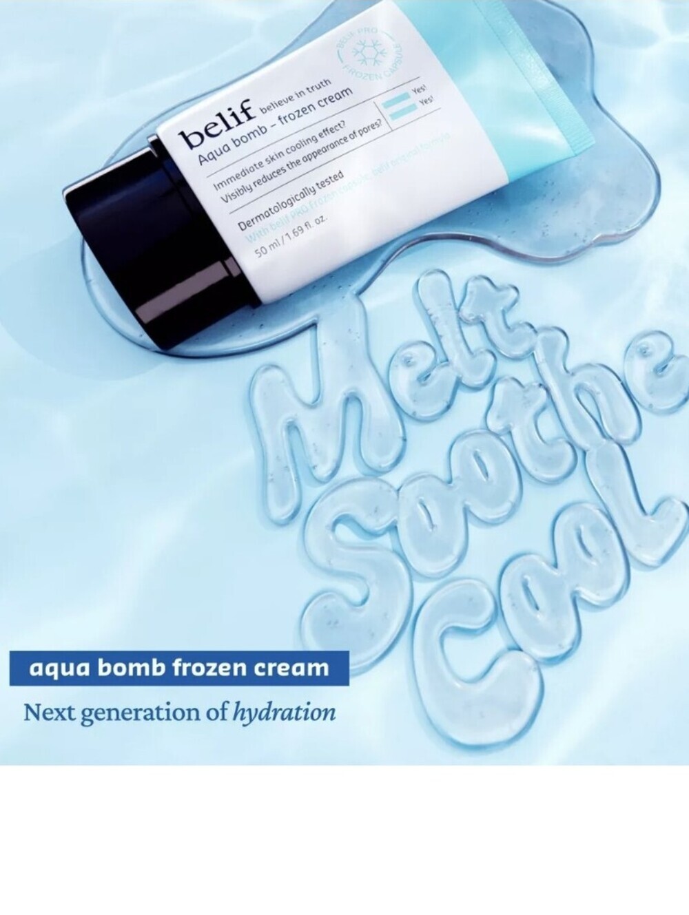 belif Aqua Bomb Frozen Cream, 10ml (Travel Size), NIB - Picture 2 of 8